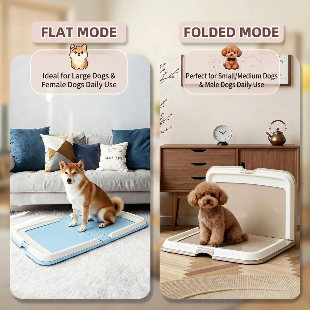 Foldable Dog Toilet Tray + Pads