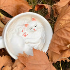 Sleepy Cat Inside Coffee Cup