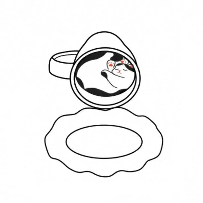 Sleepy Cat Inside Coffee Cup