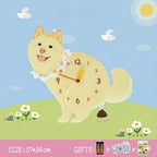 Popping Puppy Wall Clock