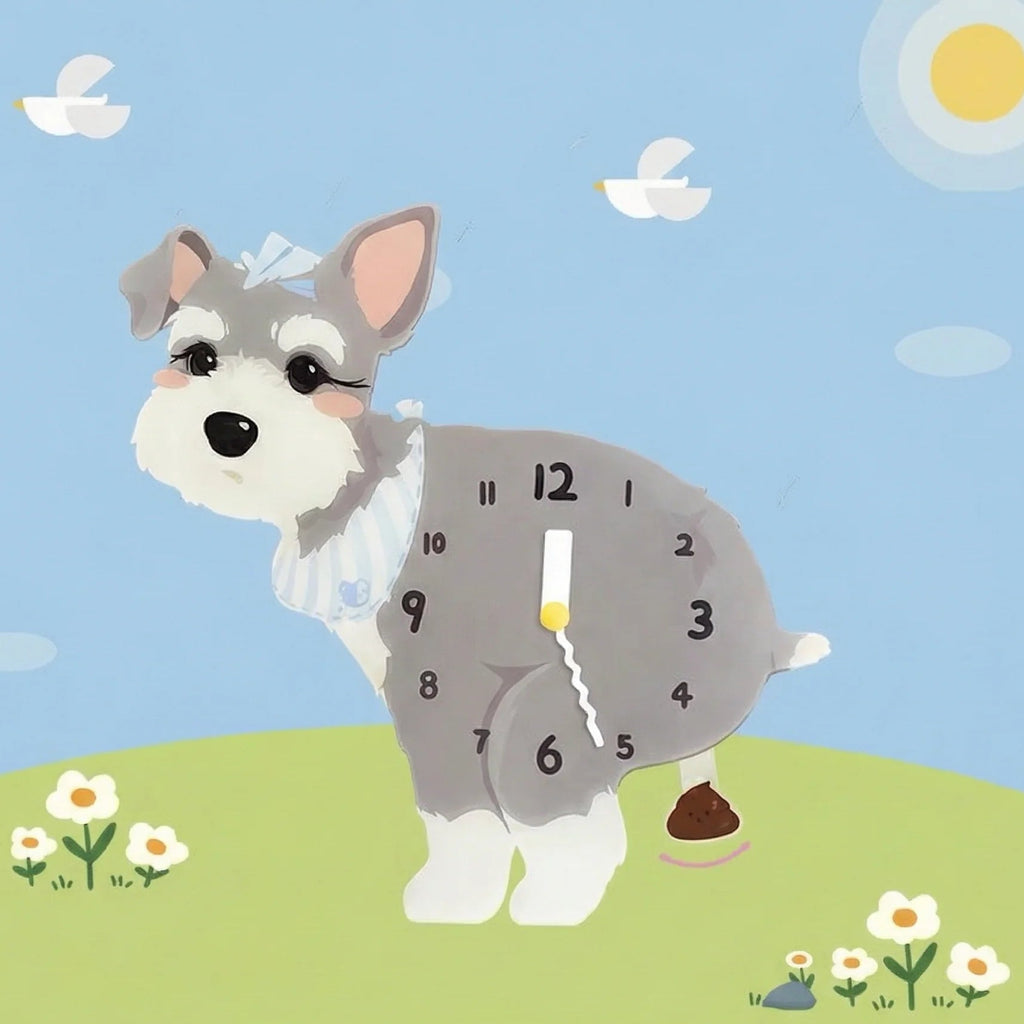 Popping Puppy Wall Clock