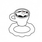 Sleepy Cat Inside Coffee Cup