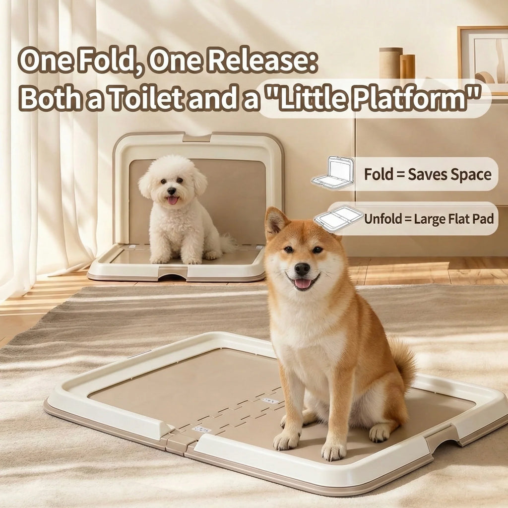 Foldable Dog Toilet Tray + Pads