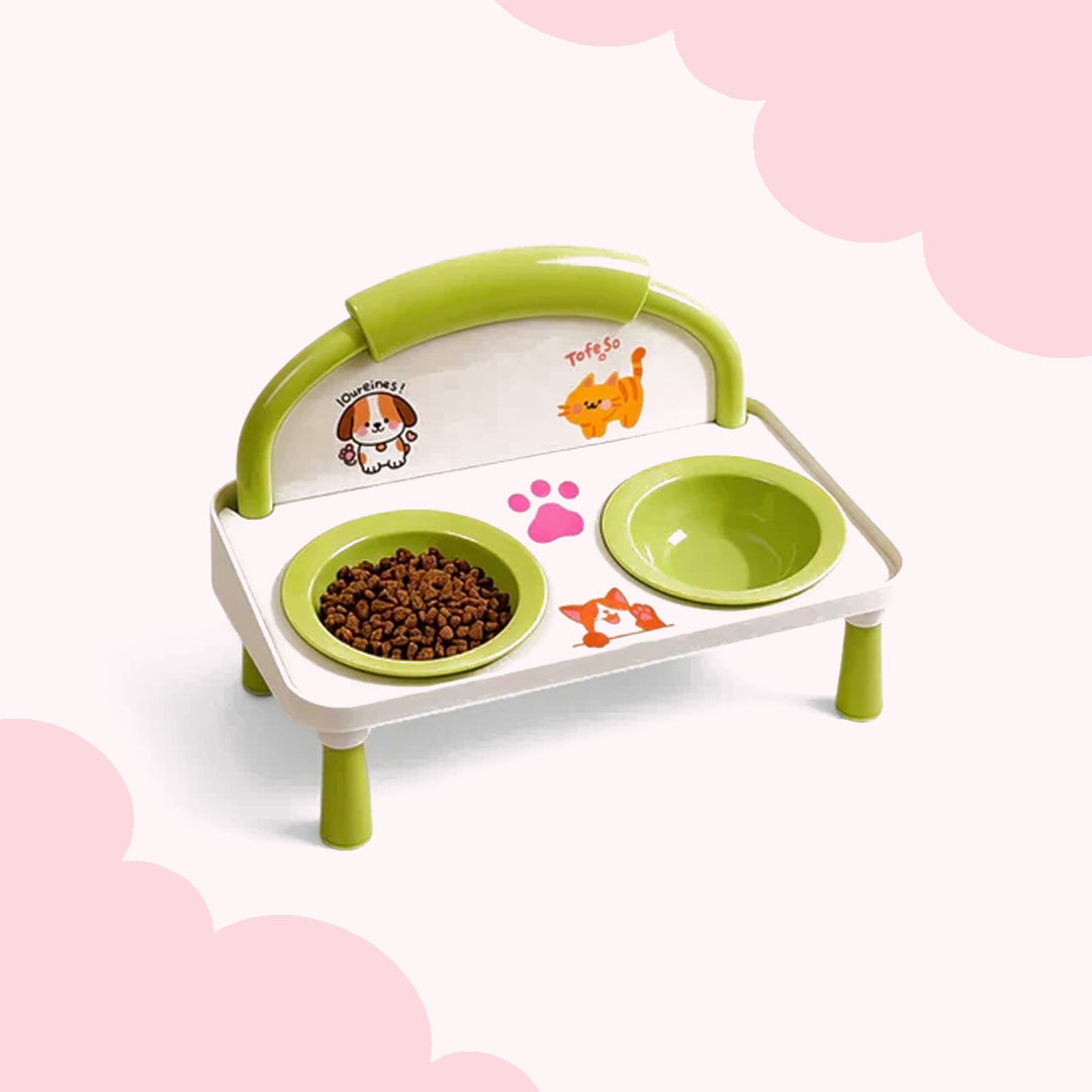 Double Bowl Pet Feeding Table