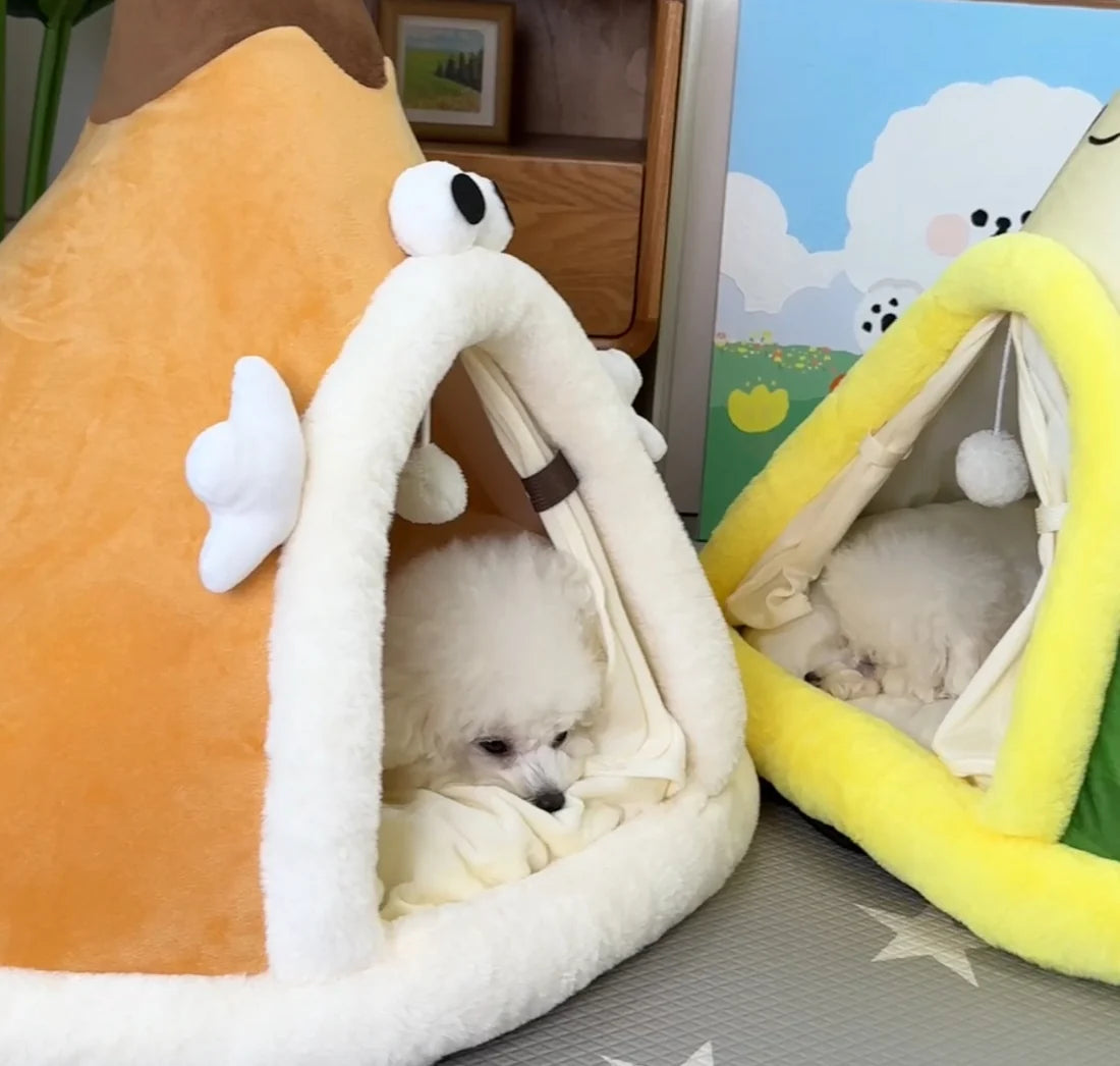 Cozy Pet Plush Tent Bed