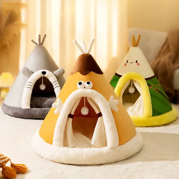 Cozy Pet Plush Tent Bed