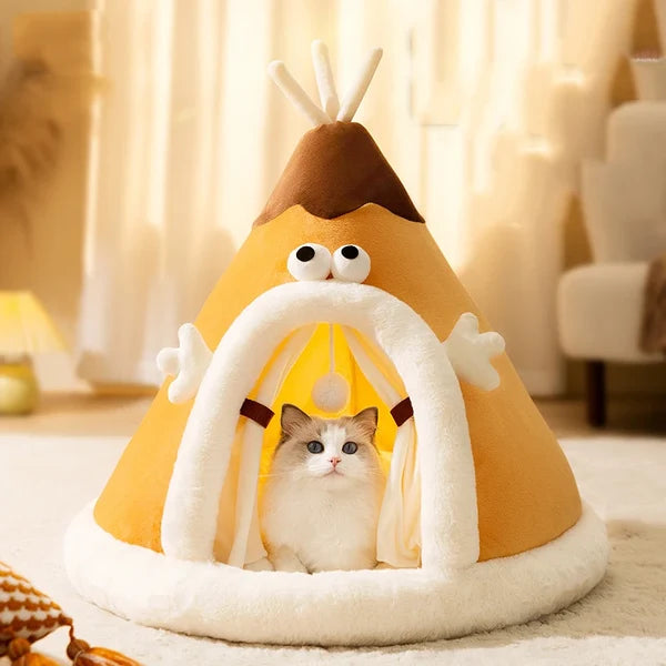 Cozy Pet Plush Tent Bed