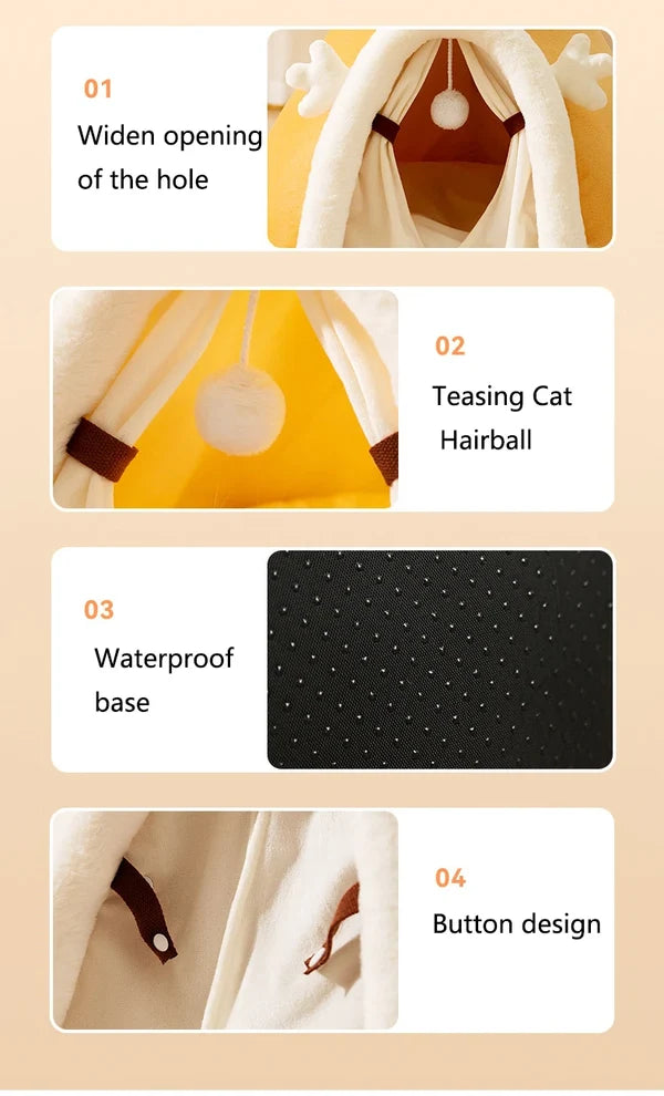 Cozy Pet Plush Tent Bed