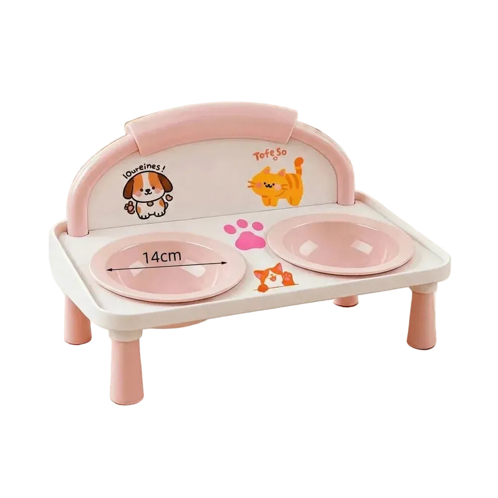 Double Bowl Pet Feeding Table