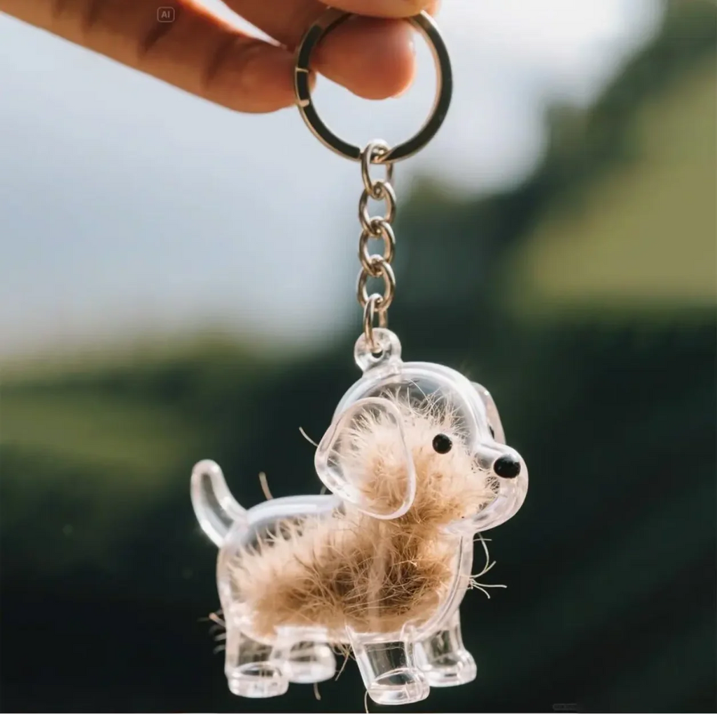 Dog Hair Storage Keychain