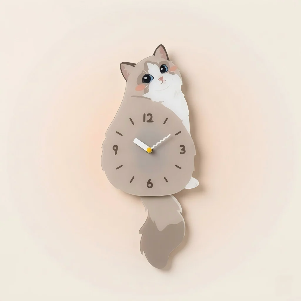 Ragdoll Cat Wall Clock