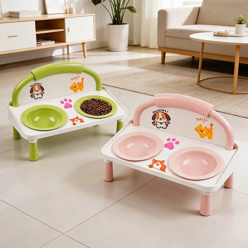 Double Bowl Pet Feeding Table