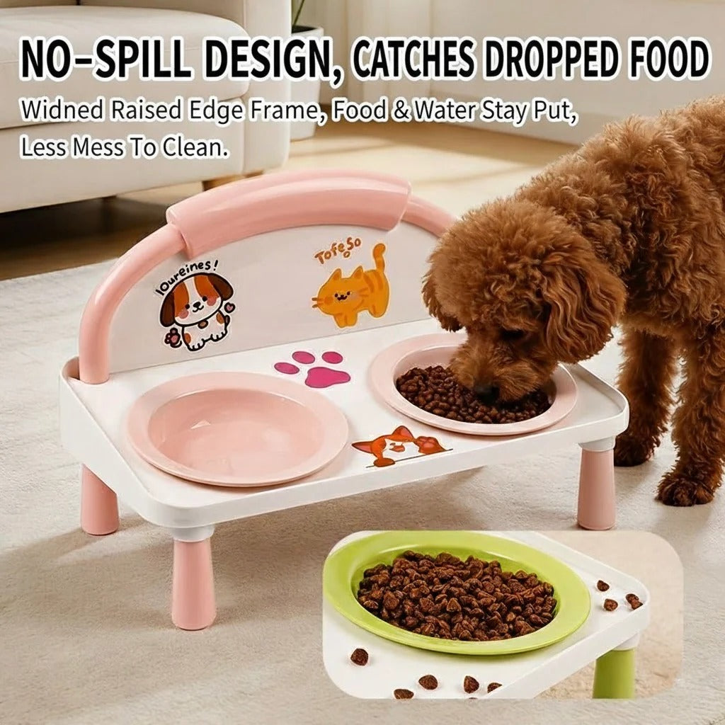 Double Bowl Pet Feeding Table