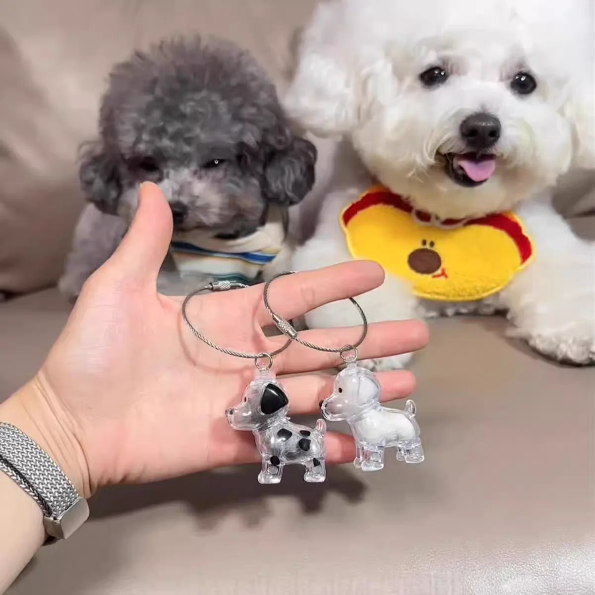 Dog Hair Storage Keychain