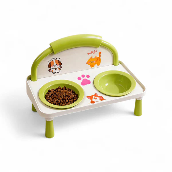 Double Bowl Pet Feeding Table